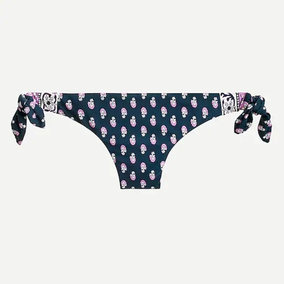 NIP J.Crew Ring Halter 'Best Buds' 2 Piece Bikini, Midnight Blockprint - Picture 6 of 7